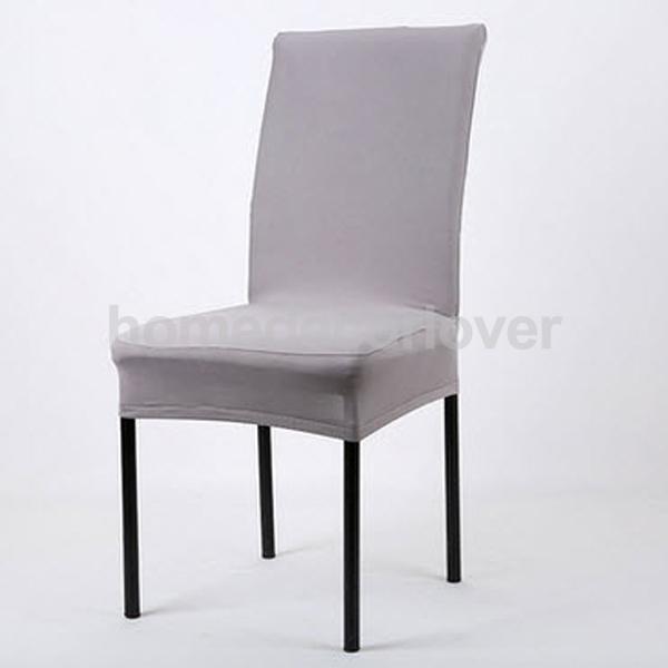 

Solid Color Polyester Spandex Dining Stool Chair Cover Slipcover