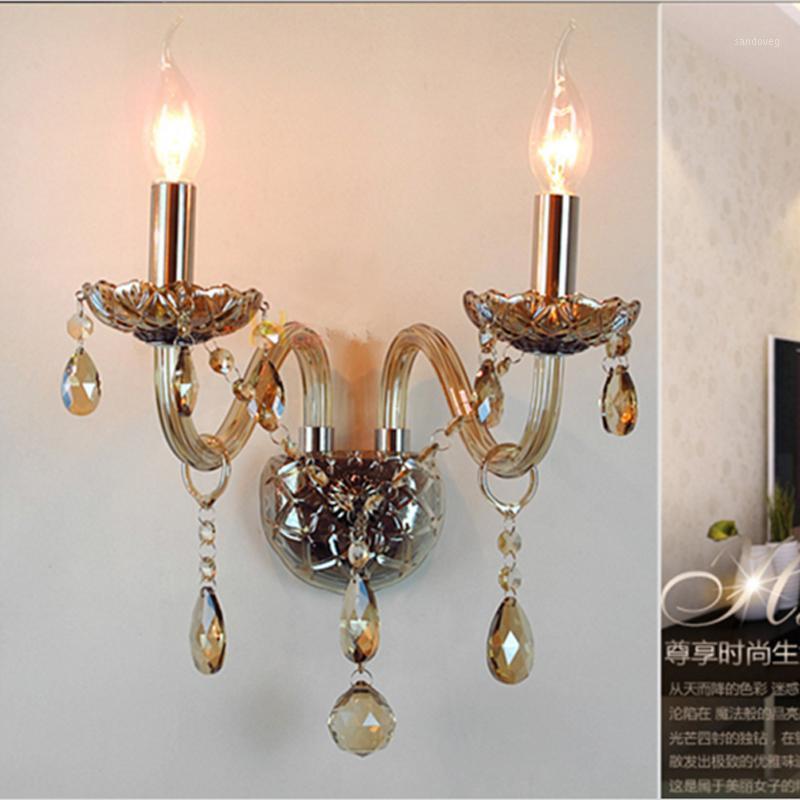 

k9 crystal wall sconce led wall lamp for the bedroom bedside diningroom livingroom childrenroom light protective dest lamp1