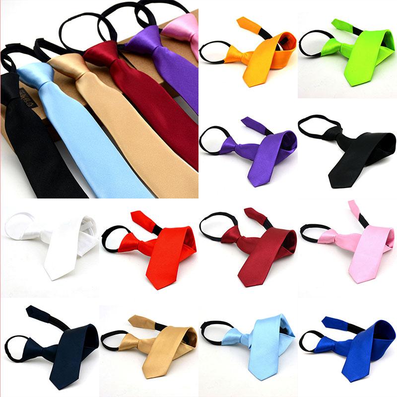 

Bow Ties Pre-tied Neck Tie Mens Skinny Zipper Red Black Blue Solid Color Jacquard Slim Narrow Bridegroom Party Dress Necktie