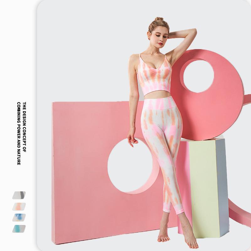 

2PCS/Set Seamless Fitness Women Yoga Suit High Stretchy Workout Sport Set Padded Sports Bra High Waist Sports Legging Gym, Blue