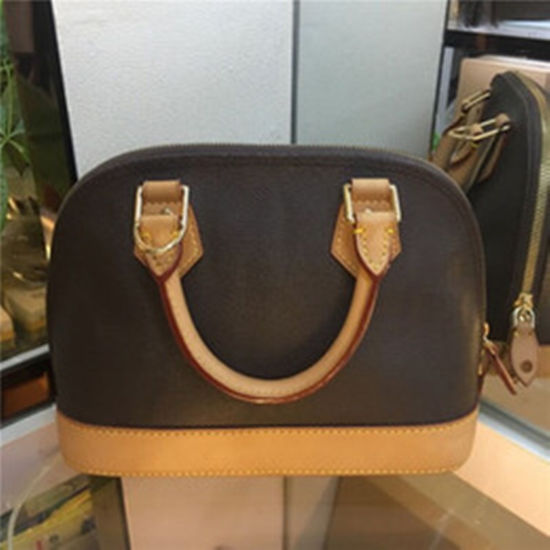 

The Classic Shell Bag Damier Patent Leather Grid Handbags Women shoulder Canvas Crossbody Purse Shopping Tote bags, Khaki