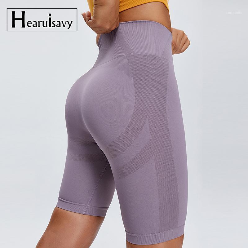 

2020 Women High Waist Energy Seamless Yoga Tights Shorts Push Up Hip Gym Shorts Fitness Cycling Sports Leggings Workout1, Black