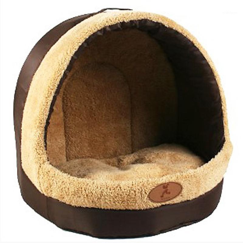 

Pet Dog Cat Bed House Sleeping Cave - Size (Coffee)1