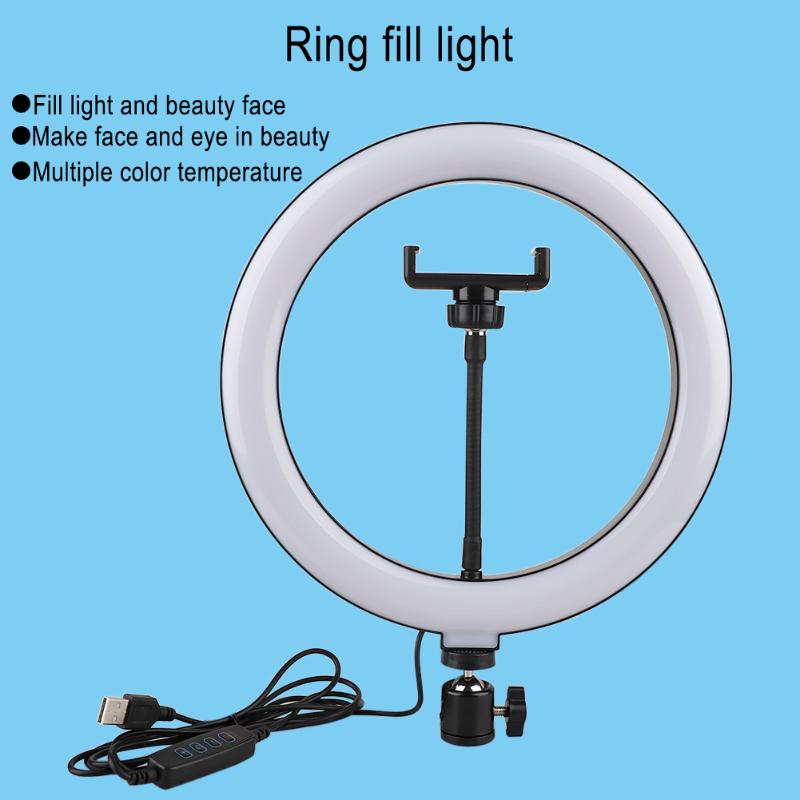 

Photo LED Selfie Ring Light Tripod LED Ring Light For Phone Youtube Video Camera Studio Make Up Lamp With USB Lamp