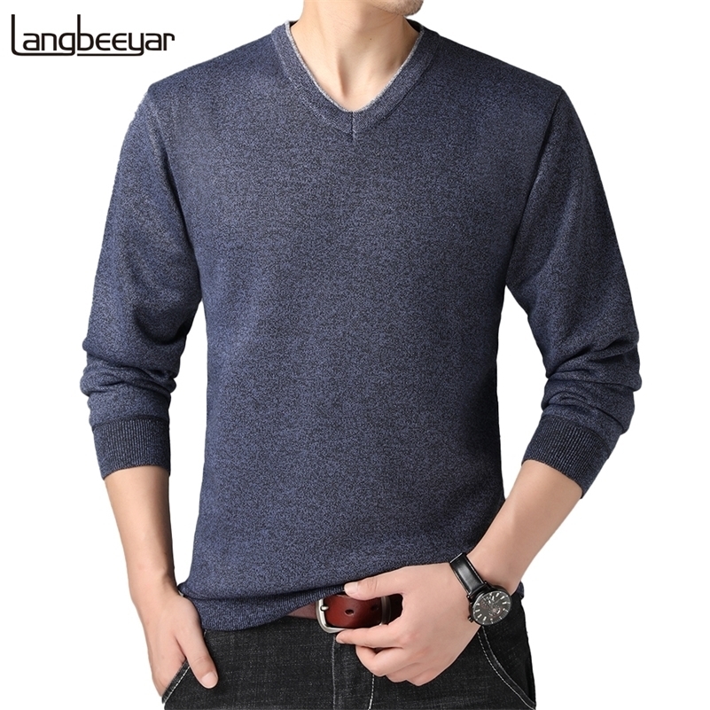 

New Fashion Brand V Neck Knit Woolen Sweaters For Men High Quality Autum Casual Jumper Winter Pullover Mens Clothing 201201, Gray
