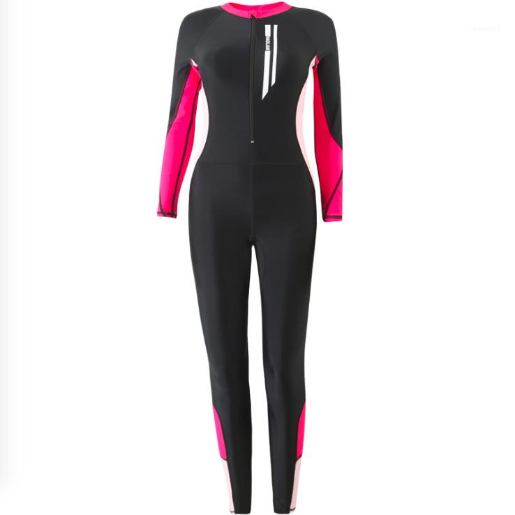 

Long-sleeved sunscreen swimsuit female male body conservative one-piece pants diving suit jellyfish clothing1