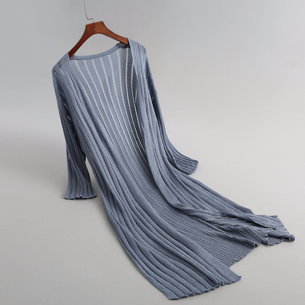 

2021 New Poncho Half Sleeve Loose Summer Knitting Cardigans Long Sweater Jumper Women Cape Feminino Lir1, Black