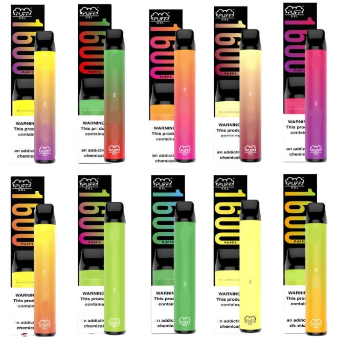 

PUFF BAR Disposable Device PUFF XXL 1600+ Puffs Vape Pen Device Portable Puff Bar Plus Vape Vaporizer Pen E Cigarettes