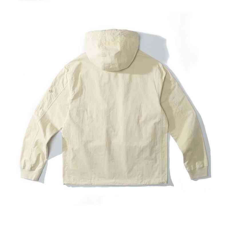 

Men's Jackets jackets Outerwear Coats spring and autumn 21ss ghost piece smock anorak nylon tela pure cotton fabric hoodie coat AWTT, Apricot