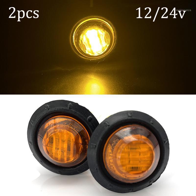 

Emergency Lights 2Pcs 12/24V LED Trailer Side Marker 3 SMD Yellow White Red For Trucks Clearance Bulbs Turn Signal Lamp DC Waterproof