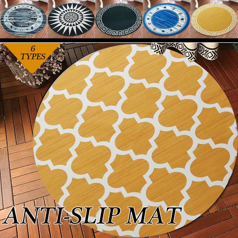 

Nordic Geometric Style Round Large Area Rug Floor Carpet For Bedroom Bohemia Woven Cotton Rug Carpet Knitting Floor Mat 120cm