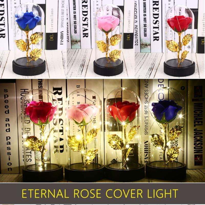 

Immortal Rose in Round Glass Cover Prince and Rose Home Romantic Decor with Lights For Mother Valentines Day New Year Gifts1