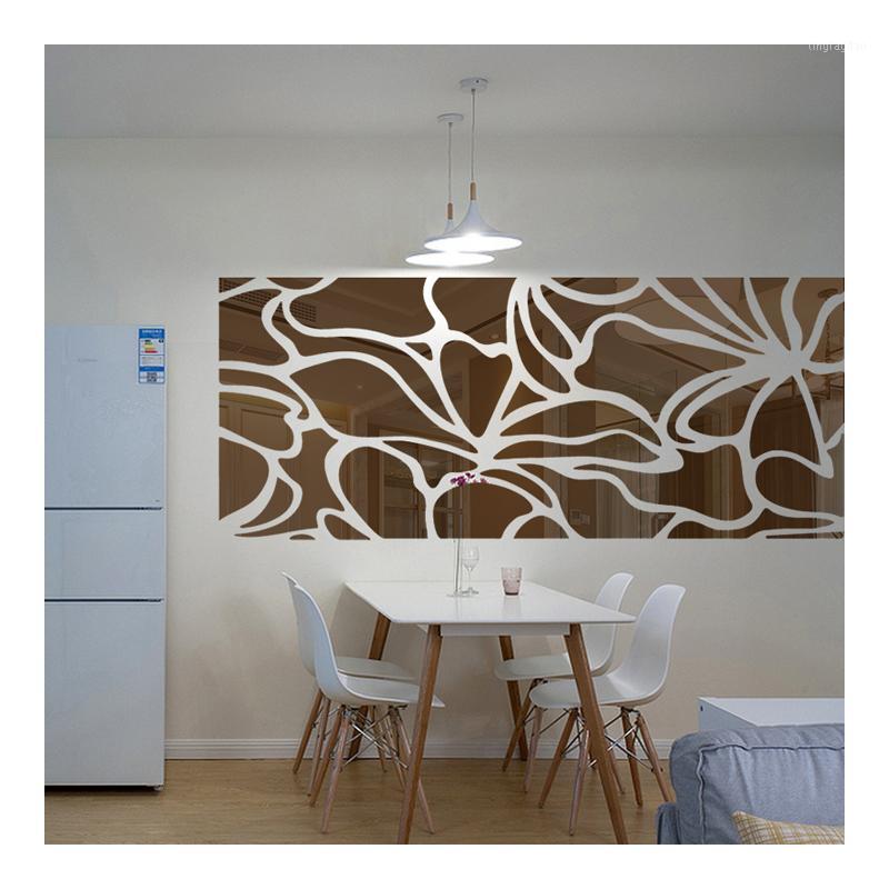 

Silver Color Sticker Geometry Pattern Large Creative Wall Decals Acrylic Mirror Wall Stickers for Kids Rooms Living Room Decor1