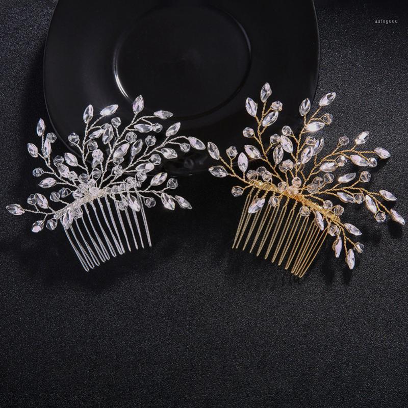 

Hair Clips & Barrettes 2 Colors Bridal Wedding Rhinestone Combs Women Ornaments Headwear Headpiece Jewelry Accessories 1