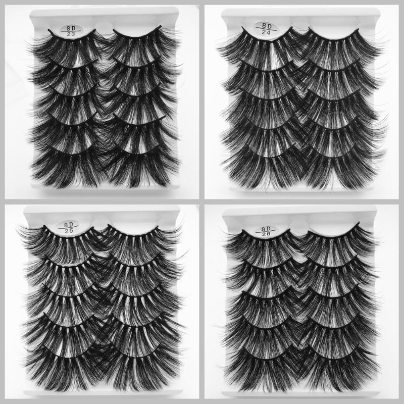 

5Pairs 8D Faux Mink Hair False Eyelashes Natural Thick Long Eye Lashes Faux Cils Maquillaje Wispy Makeup Beauty Extension Tools