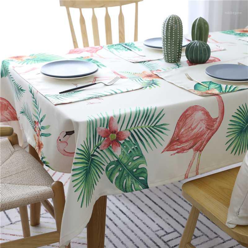 

Nordic Pink Flamingo Table Cloth Ins Explosion Models Coffee Table Tablecloth Rectangular Round Thick Cover Towel Cloth1, As pic