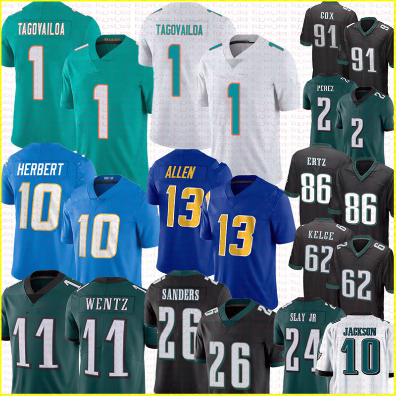 

1 Tua Tagovailoa Jersey Justin Herbert Keenan Allen Miles Sanders Carson Wentz Fletcher Cox Jalen Hurts Jalen Reagor Jason Kelce Jackson, Jersey 【laoying】