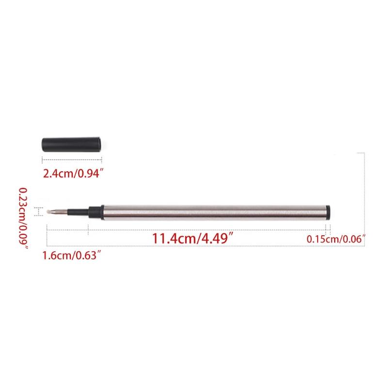 

5pcs Ballpoint Pen Refills Replacement 0.5mm Blue Black Ink Color School Office T8DB