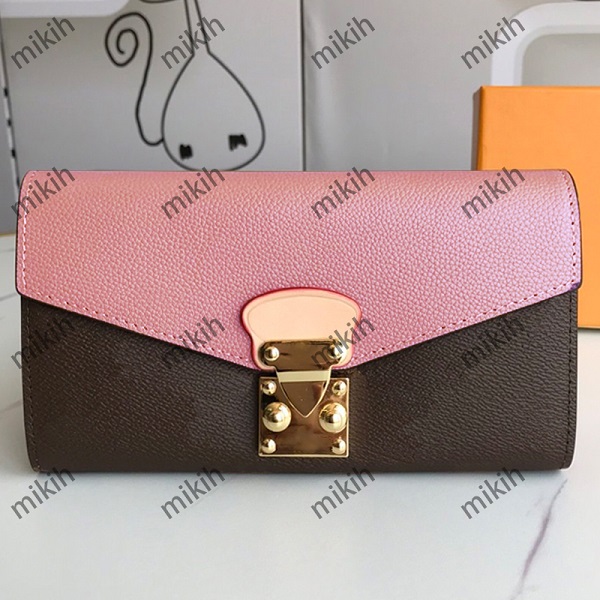 

Fashion high-end womens long wallet classic printing mixed color top female purse multi-card high-quality ladies bag, Red