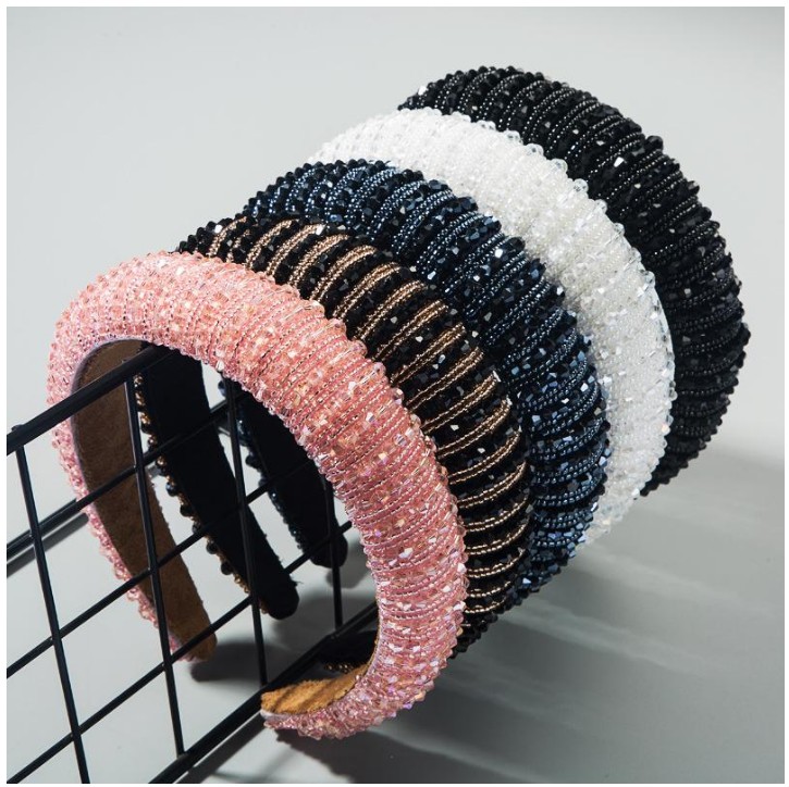 

11 Colors Full Crystal Hair Bands For Girls Shiny Padded Diamond Headband Hair Hoop Fashion Hair Accessories, Remarks your color number