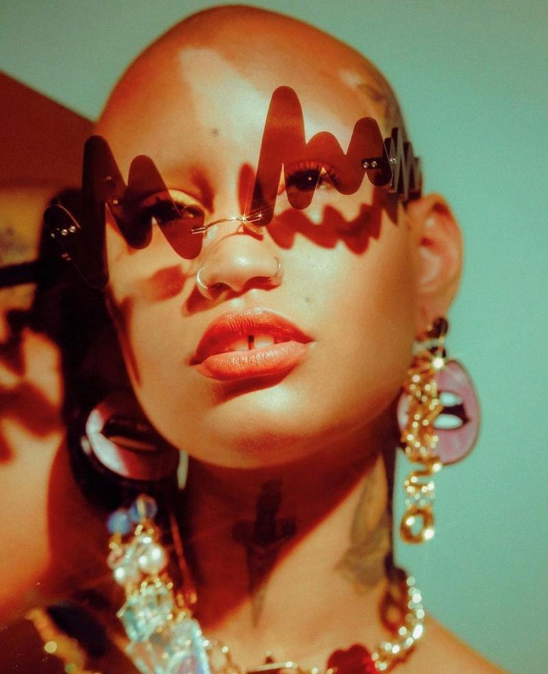 

Sunglasses Fashion Squiggle Women Men Rimless Acrylic Frame Irregular Wave Sun Glasses Trendy Festival Look Eyewear FML