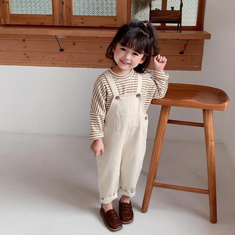 

Children Girls Denim Pants 2021 New Spring Boys All-match Jeans Toddler Kids Loose Overalls H8iz, 21zm017white