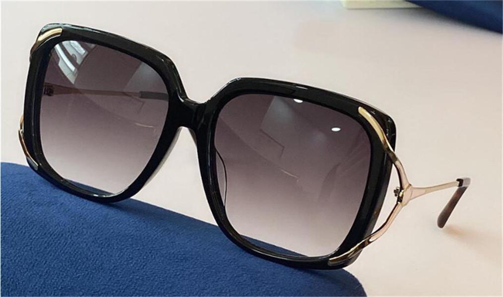 

New fashion woman design sunglasses 0647 square frame metal temples popular and generous style top quality popular uv400 protective glasses