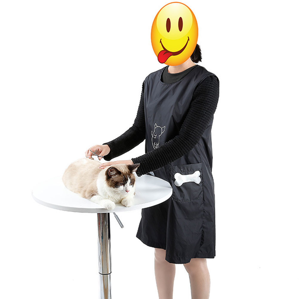 Pet Groomer Work Clothes Waterproof Nylon Grooming Apron With Pockets