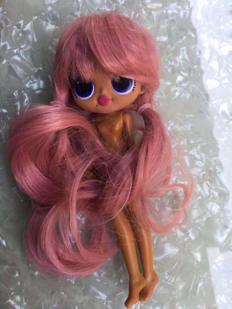 

2020 Fashion Sister Doll Head Toy Black hair Girl Doll Toy Hair Part Girl Fashion DIY Dressing Wig 1/6 Wigs