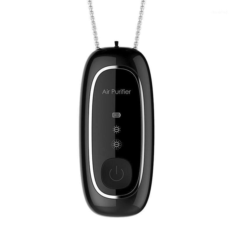

USB Portable Air Purifier, Personal Hanging Necklace with Negative Ion Air Freshener-No Radiation for Adults Kids Black1