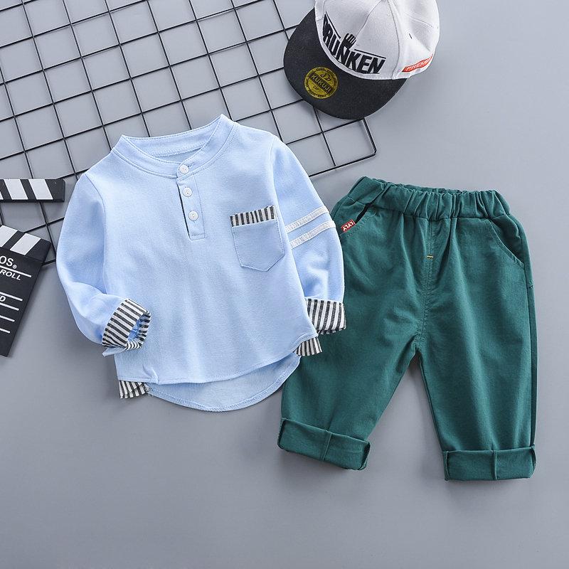 

New Arrived Spring Children Baby Boy Clothes Kid Solid Back T-Shirt Pants 2Pcs/Sets Toddler Giraffe Casual Infant Tracksuits Set, Zl s koudai white