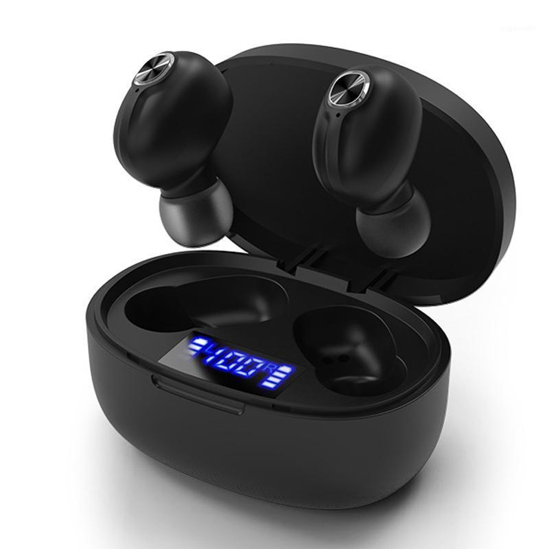 

TWS Wireless Bluetooth Earphones LED Digital Display Waterproof Sport Wireless Mini Headphone Microphone Wirelss Earbuds Headset1, White