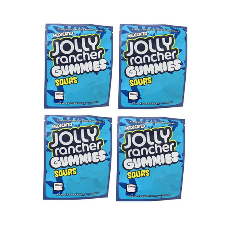 

Jolly Rancher Bag mylar 600mg Sour Resealable Medicated Edibles Package Mylar Bags JOLLY Rancher edibles bag