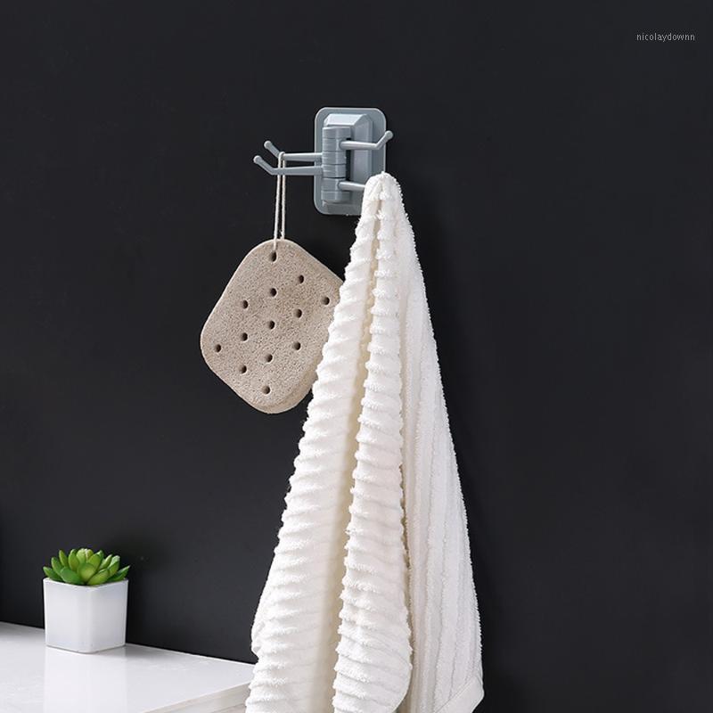

Seamless Rotate Strong Seamless Sticking Hook Creative Four-point Hook Door And Back Clothes Kitchen Bathroom Accessories1
