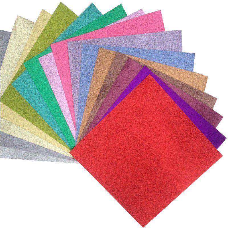 

12 Piece 12''x12'' Glitter Paper Card Party Decoration Gift Wrapping Paper Card Making DIY Scrapbook Paper Craft Q1114