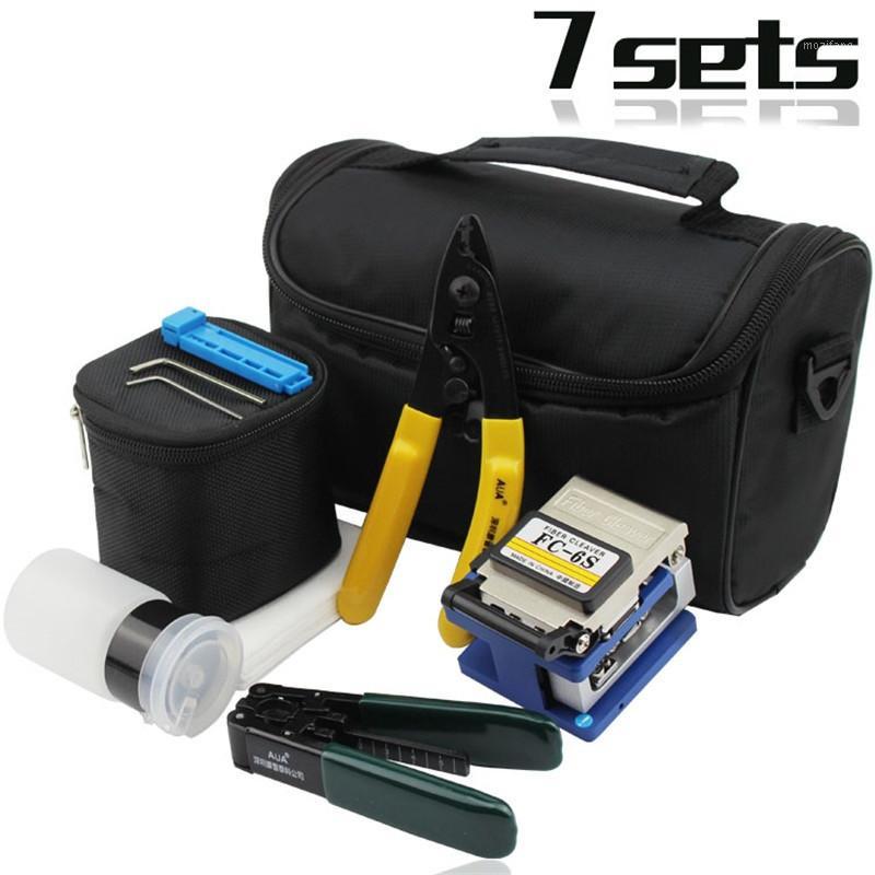 

Fiber Optic Set Of Tools FTTH Splice Fibre Stripper + FC-6S Fiber Cleaver And Tools Bag Kit1