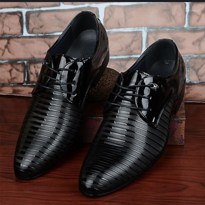 

Fashion Men's Lace-Up Oxfords Dress Shoes Mens PU Leather Business Office Wedding Flats Man Casual Party Driving Shoes guj81, Black