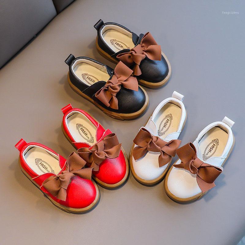 

Bowtie Kids Leather Shoes Baby Toddler Shoes Girls' Autumn Children's Princess Single Newborn1, Black