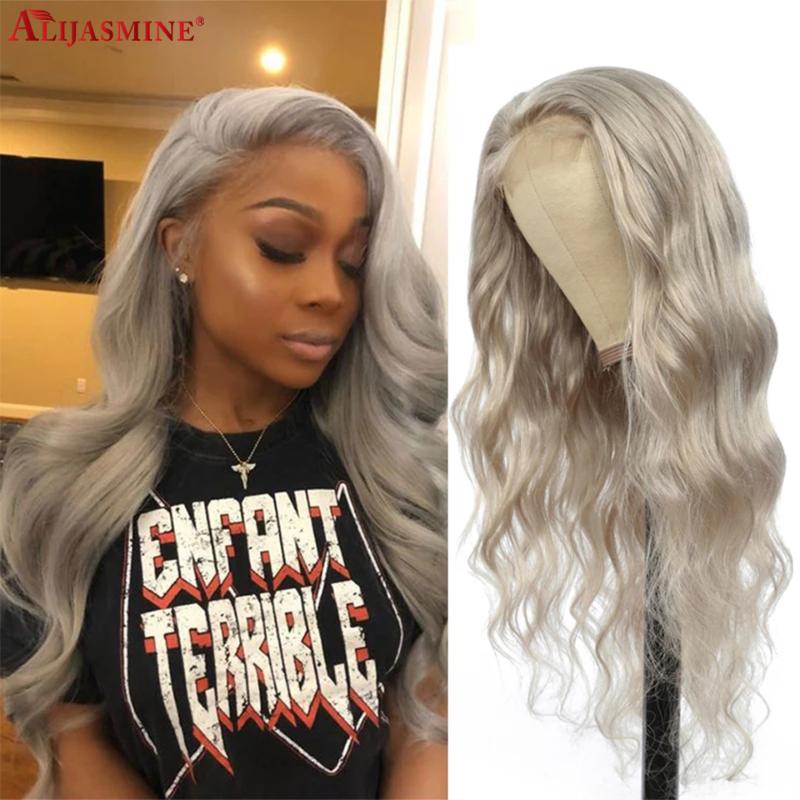 

Grey Color 4X4 Lace Closure Wig Straight Lace Front Human Hair Wigs For Black Women Grey Wig Pre Plucked Brazilian Remy, 4x4 closure wig