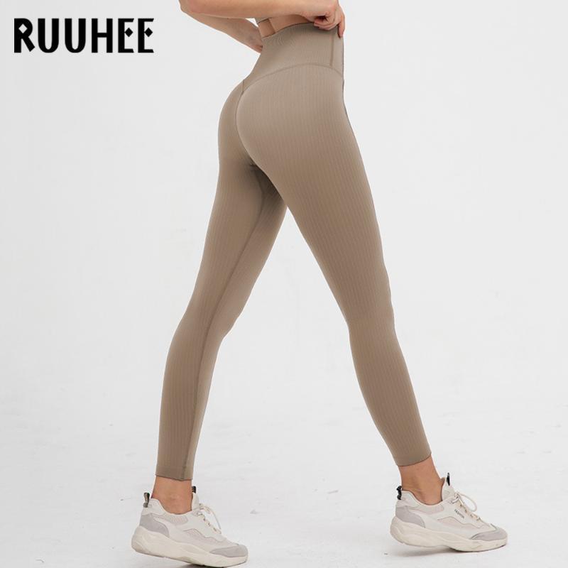 

RUUHEE Seamless Sports Fitness Leggings Gym Running Workout Yoga Pants Women High Waist Tight Tummy Control Trousers Hip Lifting1, Sl572rr