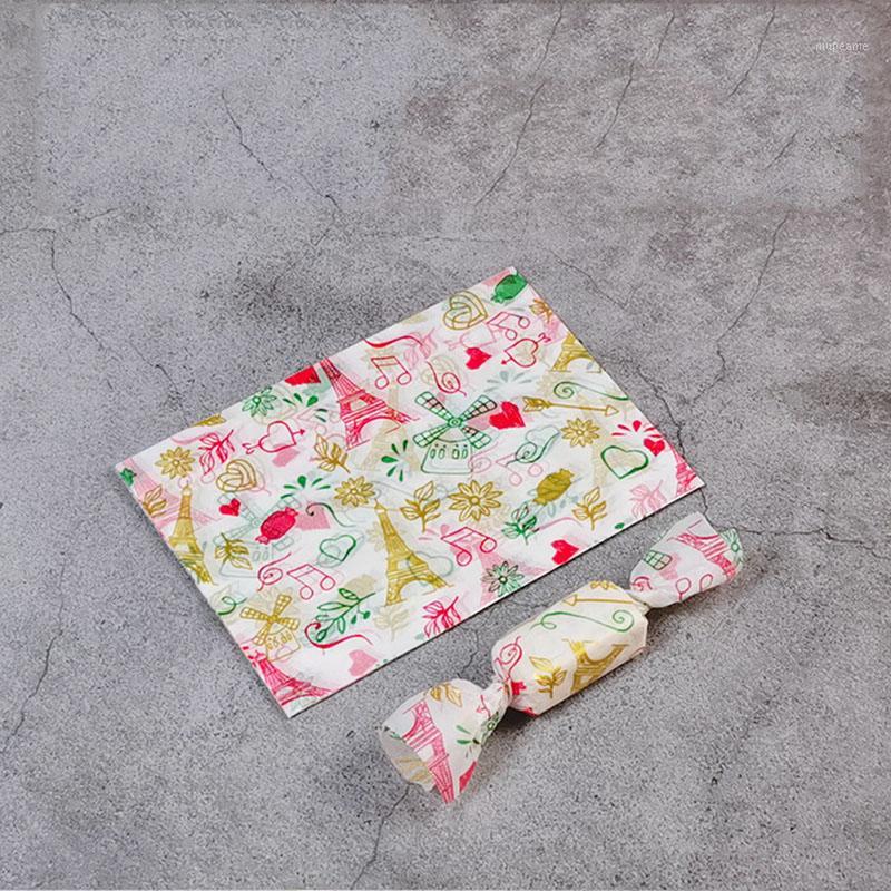 

200pcs/lot Candy Wrapper Iron Tower Birthday Party Homemade Greaseproof Waterproof Twisting Wax Paper Nougat Wrapping Oil Paper1