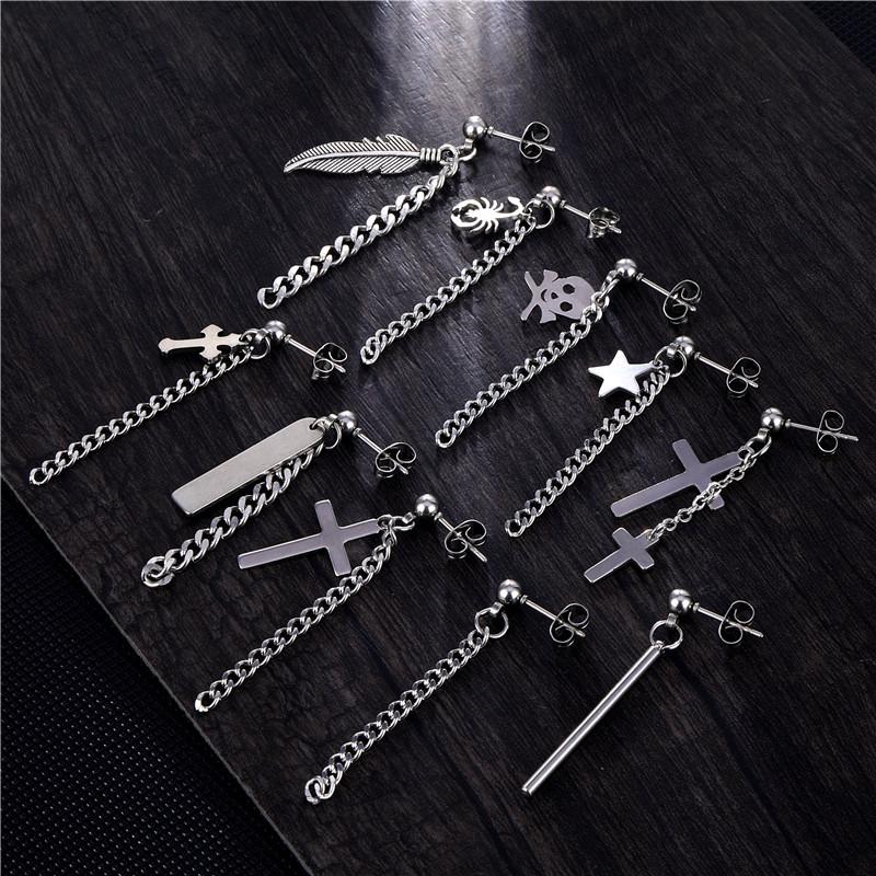 

Stud Titanium Steel Earrings Ear Buckle Small Alloy Fashion Accessories Cross