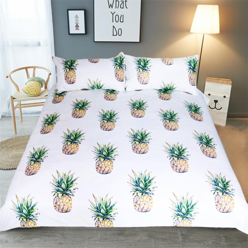 

Tropical Fruit Bedding Set Adult Duvet Cover Sets Bedclothes Bed Linen Sheet Single Double Queen King Size 3pcs Qulit Covers, Color-4