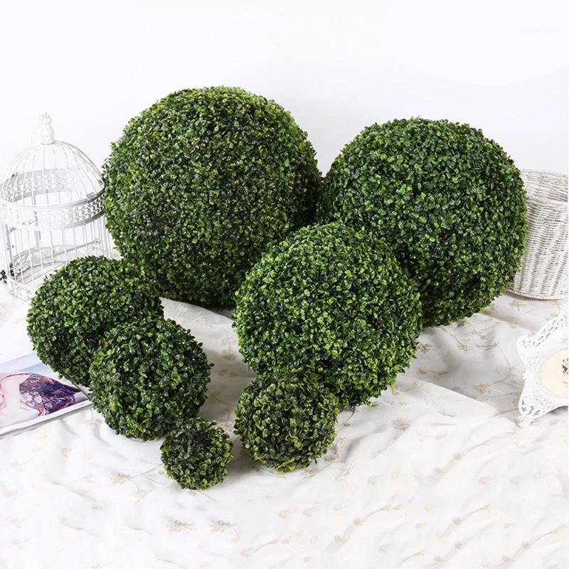 

MeterMall Simulate Plastic Leave Ball Artificial Grass Ball Home Party Wedding Decoration1, 10 cm grass ball
