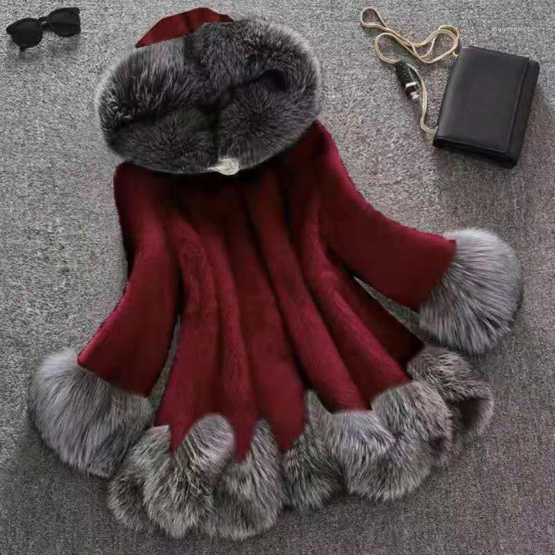 

Lady' Solid Artificial Fur Coat Winter Jacket Women Elegant Thick Warm Loose Long Parkas Fur Outerwear Long Fake Jacket#11261, Black