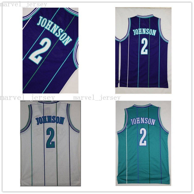 

Stitched custom 2 Johnson Retro Mesh Jersey Vest women youth mens basketball jerseys XS-6XL NCAA, Black