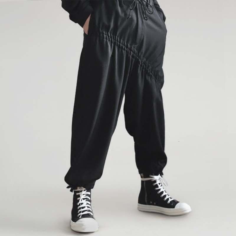 

2021 S-6xl!! New Adjustable Male Elastic Cord Loose-fitting Nine Minutes Designer Biking Pants H1EP, Black