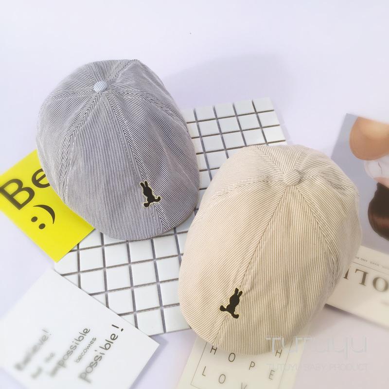 

New Children Boys Hats Spring Summer Style Fashion Plaid Beret Hat Boinas Flat Caps for Kids, White