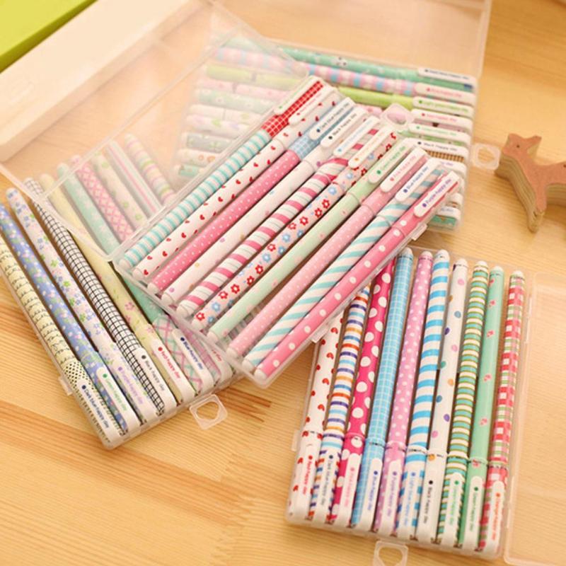 

10Pcs Cute Colorful 0.38mm Gel Pen Set Stationery School Office Supplies Gift