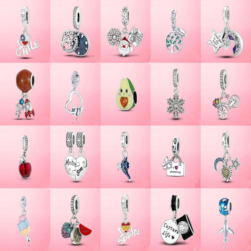 

925 Sterling Silver Heart Charms Tower Charms Family Tree Charm Fit Pandora Bracelet For Women Jewelry Gift